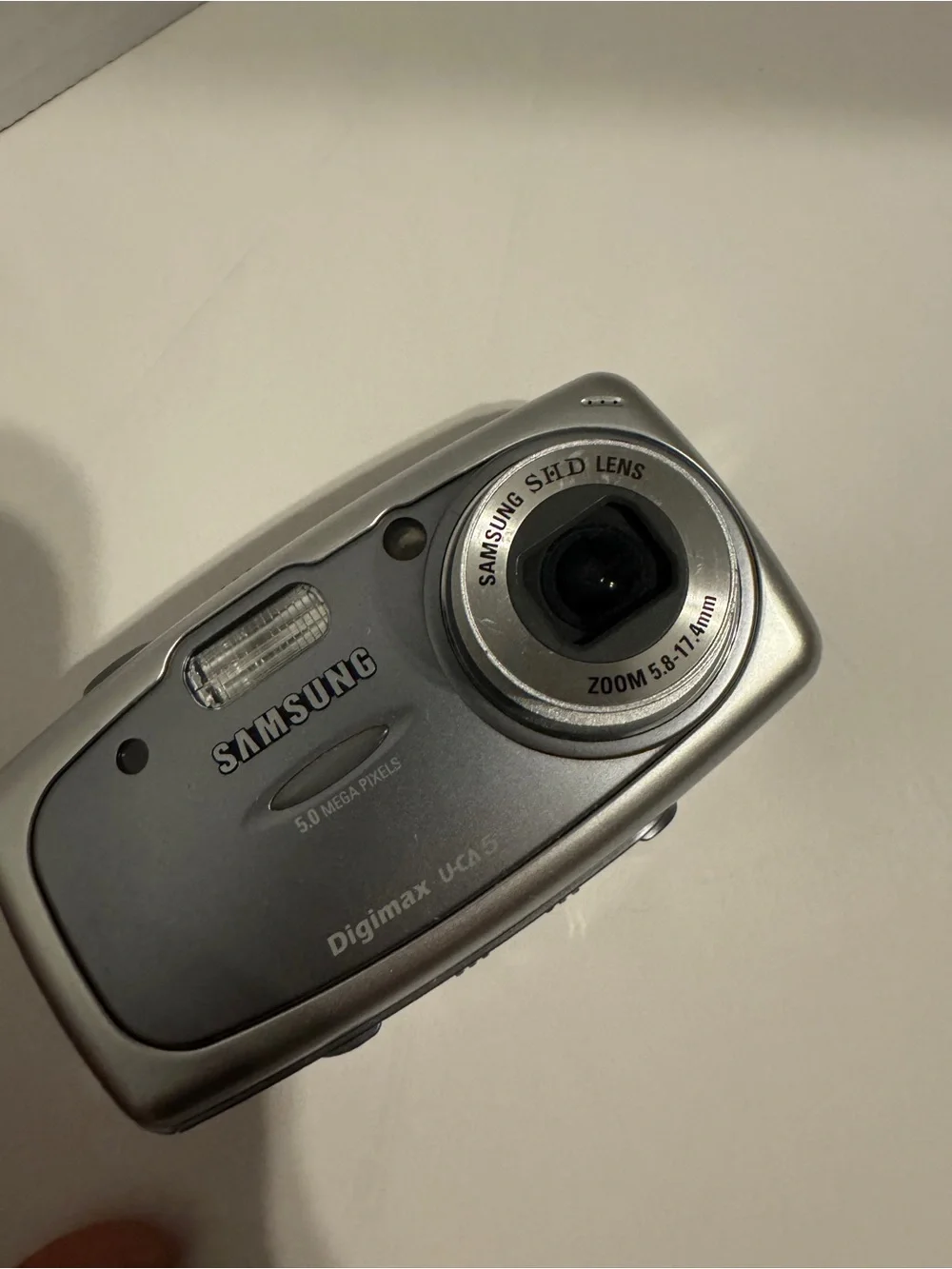 Y2K Samsung Digital Camera Digimax U-CA5 5.0MP Silver-Tested